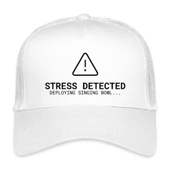 Stress Detected – Deploying Singing Bowl | Sound - Kids’ Trucker Cap - white - Front