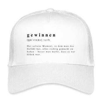 Gewinnen - Verb - Der Glücksmoment - Kinder Trucker-Cap - Weiß - Vorne