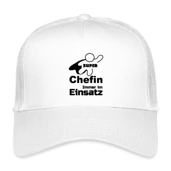 Super Chefin Geschenk - Kinder Trucker-Cap - Weiß - Vorne