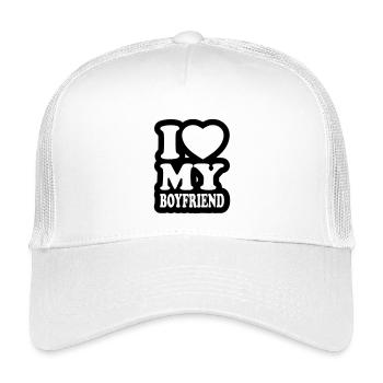 I love my boyfriend - Kids’ Trucker Cap - white - Front