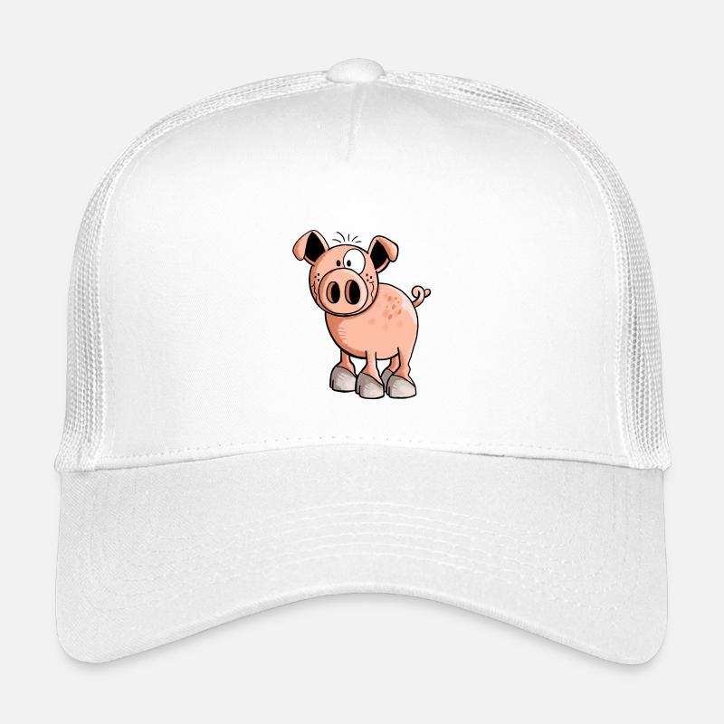 Rosa Ferkel - Schwein - Sau - Schweinchen - Comic Kinder Trucker-Cap