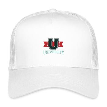 U Universität Vintage Stern Bänder - Kinder Trucker-Cap - Weiß - Vorne