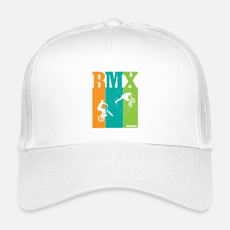 BMX Color Block Rider Silhouettes Kids’ Trucker Cap