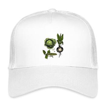 Vintage Vegetable Botanical Illustration - Kids’ Trucker Cap - white - Front
