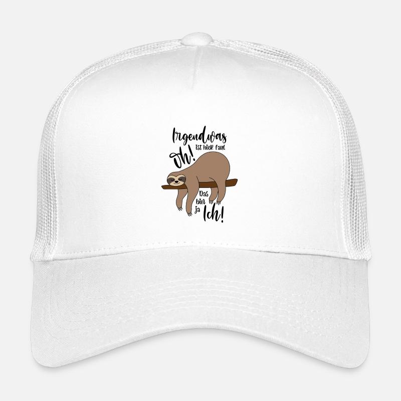 Faultier Irgendwas ist hier faul - Kinder Trucker-Cap - Weiß