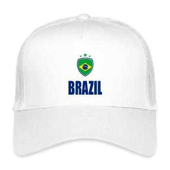BRAZIL FOOTBALL SPORTS - Kids’ Trucker Cap - white - Front