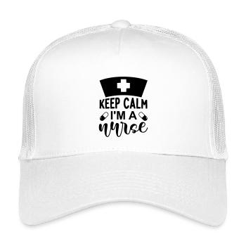 Keep calm im a nurse - Kids’ Trucker Cap - white - Front