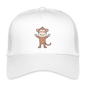 Affe Affen - Kinder Trucker-Cap - Weiß - Vorne