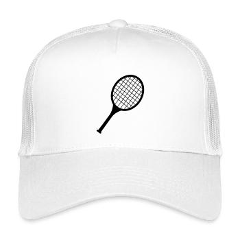 Logo de la raquette de badminton - Casquette trucker enfant - blanc - Devant