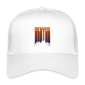 Denver Skyline Farbverlauf - Kinder Trucker-Cap - Weiß - Vorne