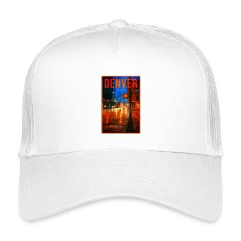 Denver Neonnacht: Regen in der Stadt - Kinder Trucker-Cap - Weiß - Vorne