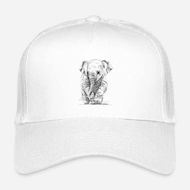 Elefant - Kinder Trucker-Cap - Weiß