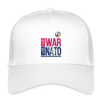 NON À LA GUERRE NON À L’OTAN V3 | MAUVAIS LEADERSHIP - Casquette trucker enfant - blanc - Devant