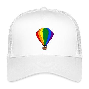 Regenbogen-Ballon - Kinder Trucker-Cap - Weiß - Vorne