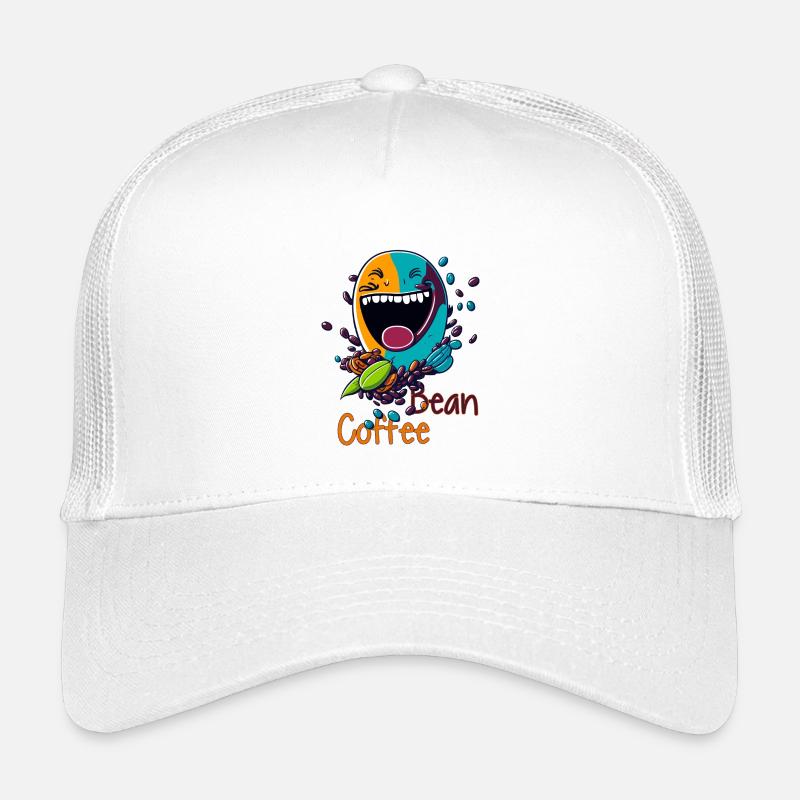 Lachende Kaffeebohne - Kinder Trucker-Cap - Weiß