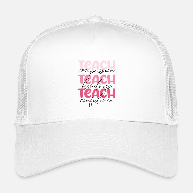 Lehrer-Lehren Mitgefühl, Freundlichkeit und Selbstvertrauen - Kinder Trucker-Cap - Weiß