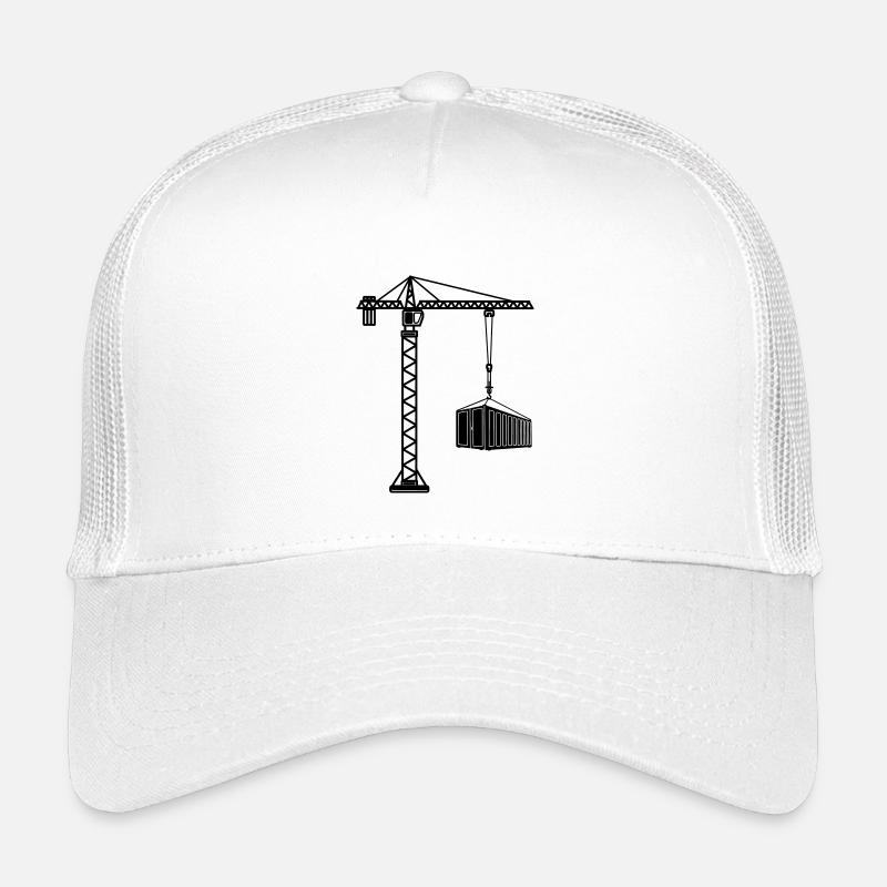 Grue de construction avec conteneur maritime Casquette trucker enfant