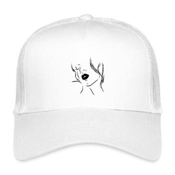 Feminine Silhouette mit sinnlichen Lippen - Kinder Trucker-Cap - Weiß - Vorne