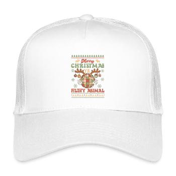 Pull de Noël moche - Casquette trucker enfant - blanc - Devant