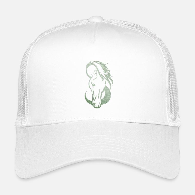 Silhouette Pferd Unendliche Liebe - Kinder Trucker-Cap - Weiß