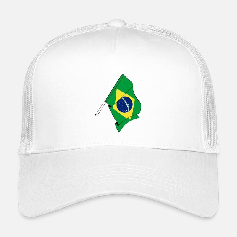 Flagge von Brasilien - Kinder Trucker-Cap - Weiß