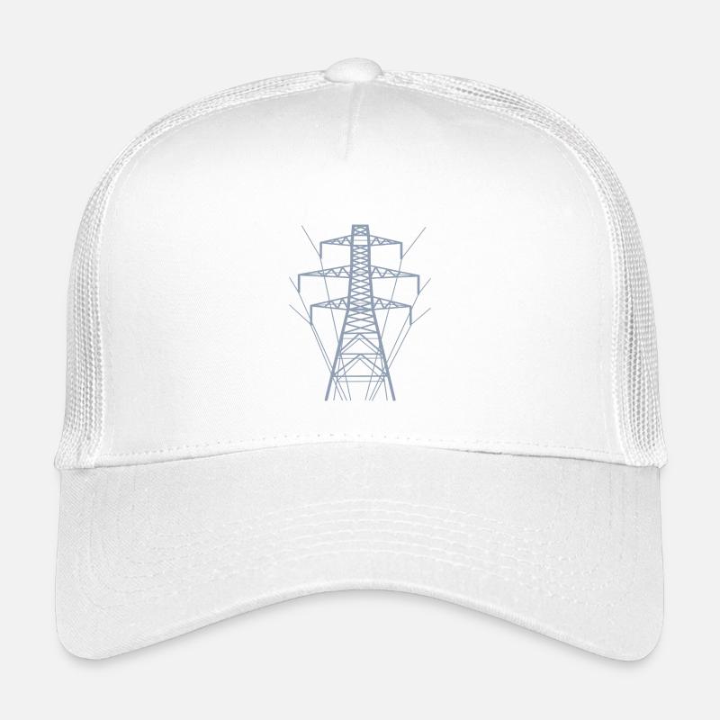 Silhouette de poteau d’alimentation blanc Casquette trucker enfant