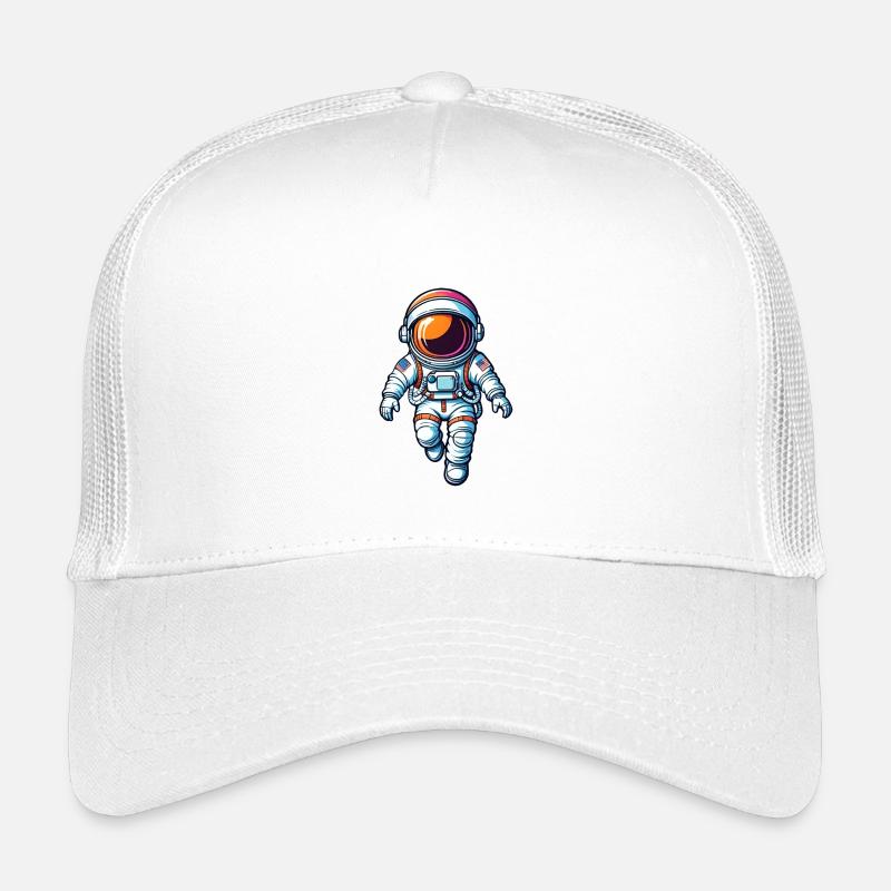 Colorful Cartoon Astronaut Kids’ Trucker Cap
