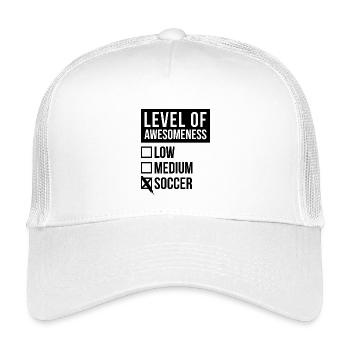 Fußball - Kinder Trucker-Cap - Weiß - Vorne