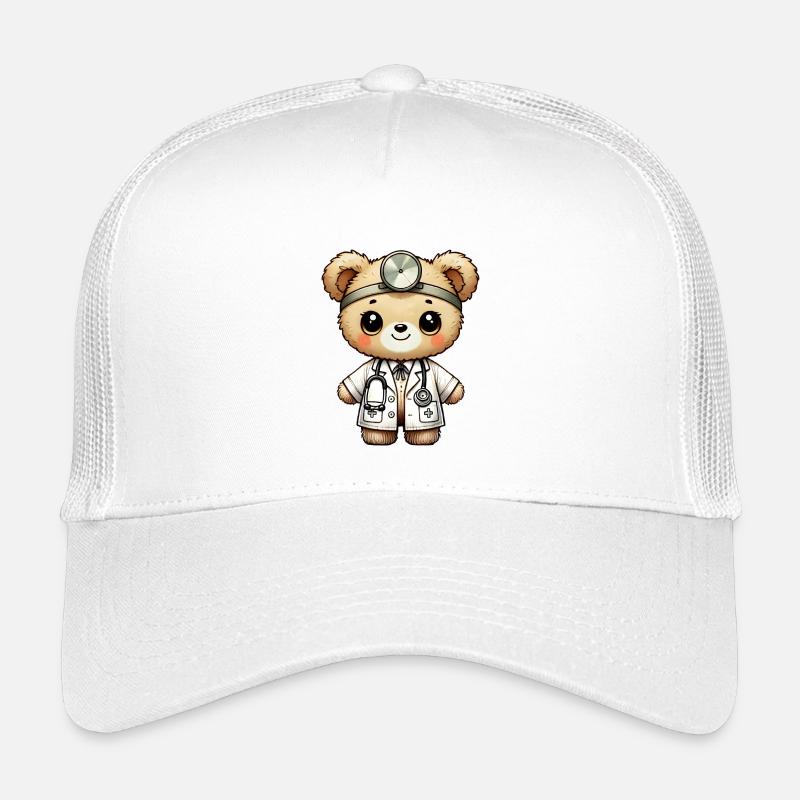cute cuddly toy teddy doctor with doctor's coat Kids’ Trucker Cap