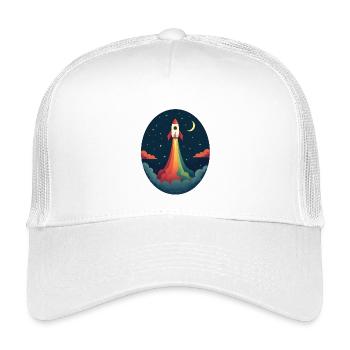 Lancé - Ne jamais regarder en arrière - Casquette trucker enfant - blanc - Devant