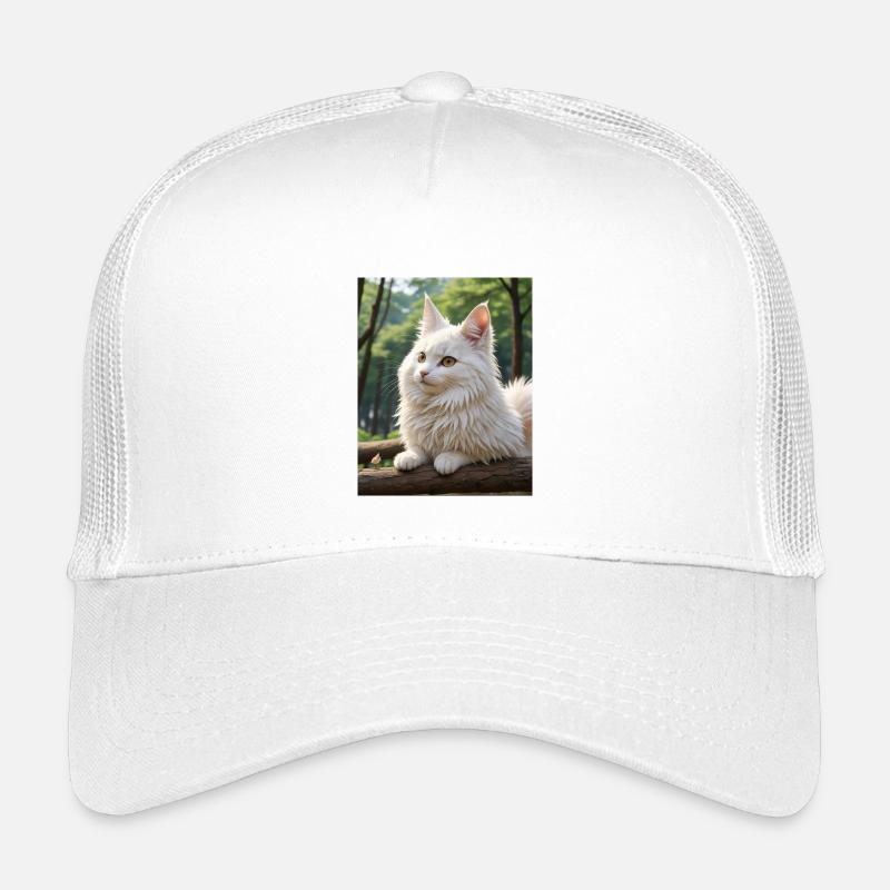 Süße Katze - Kinder Trucker-Cap - Weiß