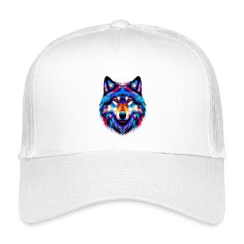 Wolf - Kinder Trucker-Cap - Weiß - Vorne