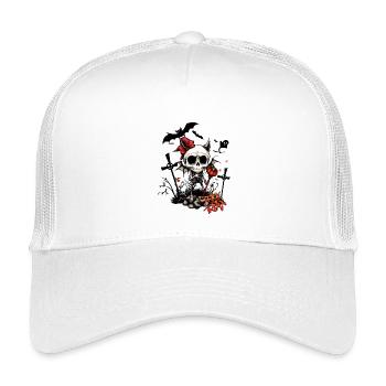 Magie de la citrouille et plaisir avec des os. - Casquette trucker enfant - blanc - Devant