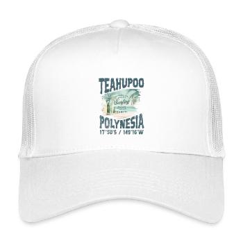 Teahupoo Polynesia Tahiti - Kids’ Trucker Cap - white - Front