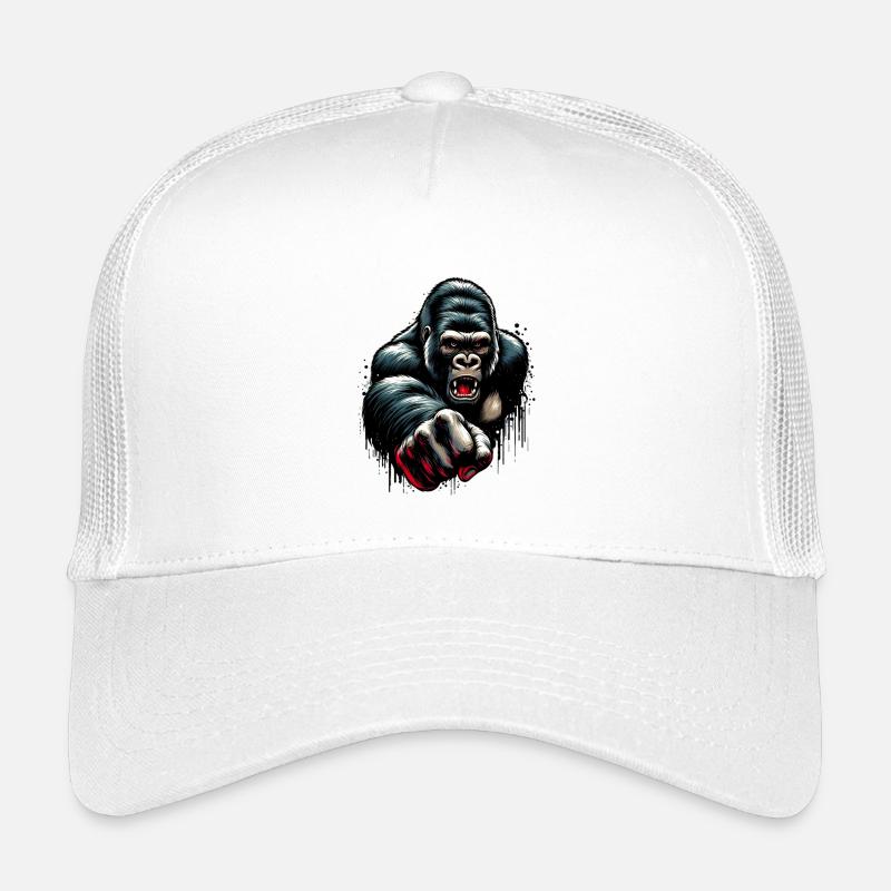 Gorilla - Kinder Trucker-Cap - Weiß