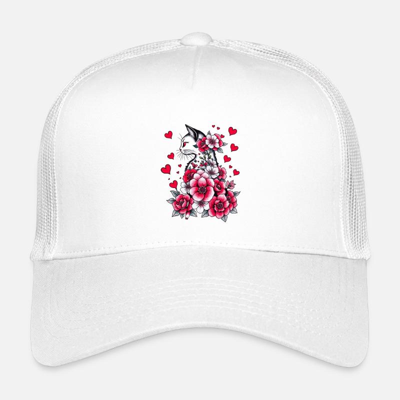 Weiße Katze Kinder Trucker-Cap