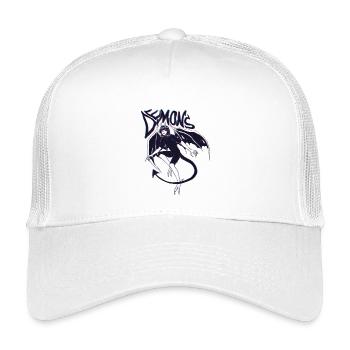 Demon Vibes – Sombre et mystique - Casquette trucker enfant - blanc - Devant