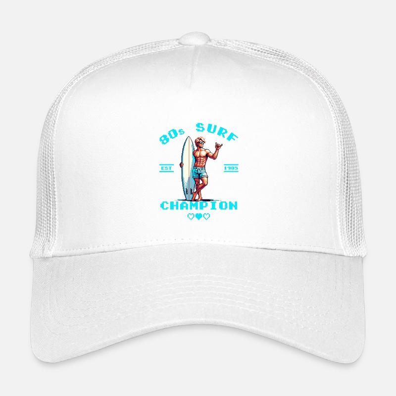 Pixel rétro 80e champion de surf Casquette trucker enfant