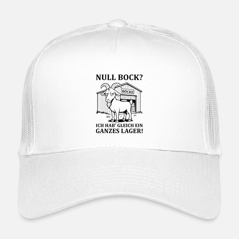 Null Bock – Ausdruck von Gleichgültigkeit - Kinder Trucker-Cap - Weiß