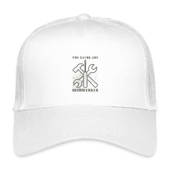 Passionnés de bricolage par nature – conception d’outils - Casquette trucker enfant - blanc - Devant