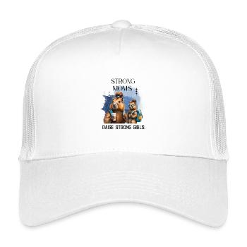 Strong Moms Raise Strong Girls - Kinder Trucker-Cap - Weiß - Vorne