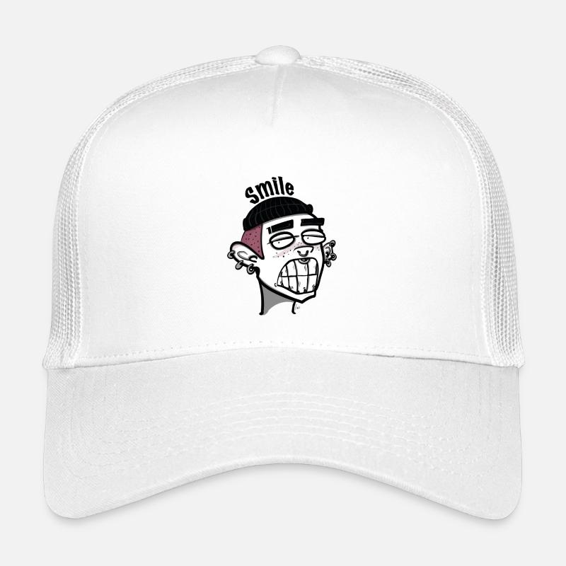 Smile - Kids’ Trucker Cap - white