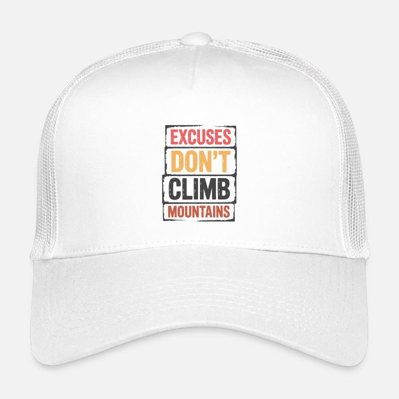 Mountains - Excuses Don't Climb Mountains Kids’ Trucker Cap