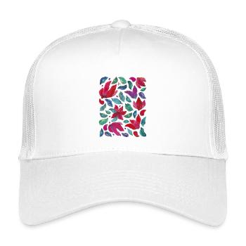 Lebendige Blumen - Kinder Trucker-Cap - Weiß - Vorne