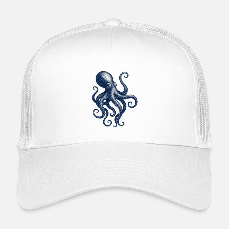 Vintage Octopus Illustration Kids’ Trucker Cap