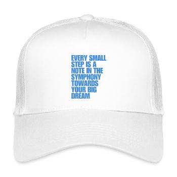Inspirational Symphony Quote Design - Kids’ Trucker Cap - white - Front