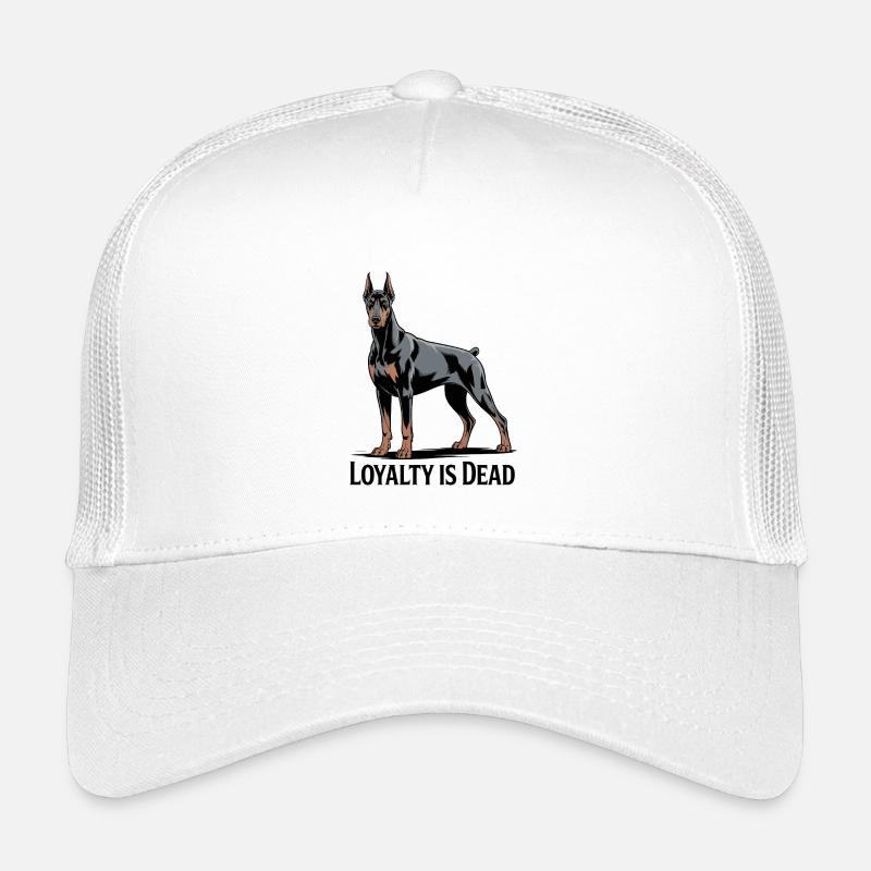 Majestätische Dobermann-Illustration - Kinder Trucker-Cap - Weiß