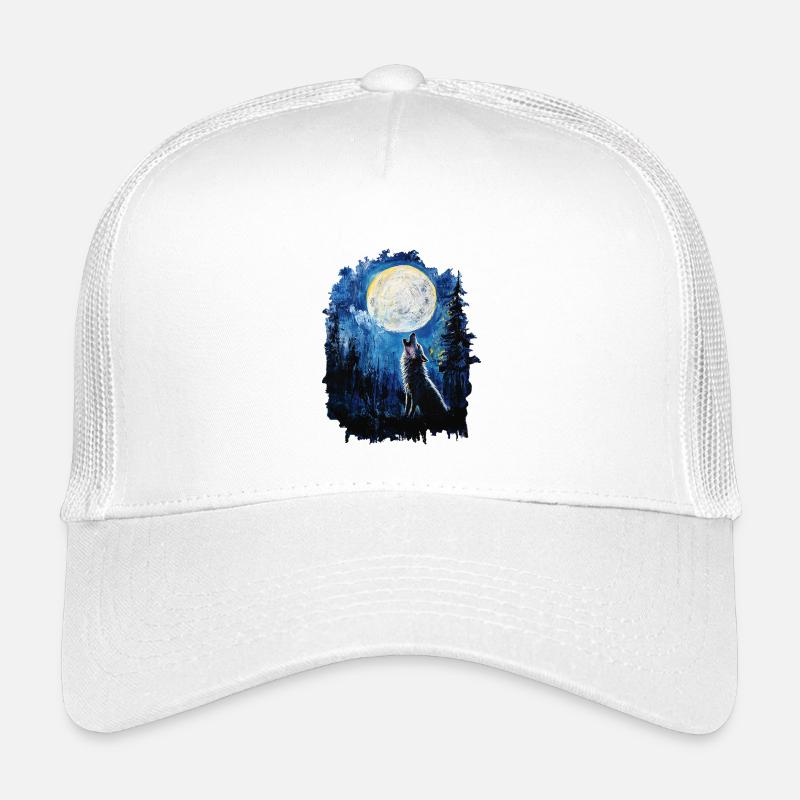 Le loup hurle pour la lune Casquette trucker enfant