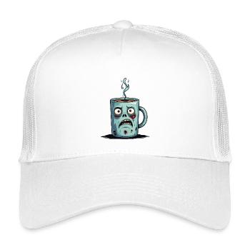 Zombie Coffee Mug - Kids’ Trucker Cap - white - Front