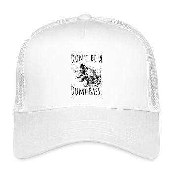 Don't Be A Dumb Bass Angler - Kids’ Trucker Cap - white - Front